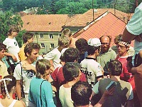 Ebi 1987 PaeDr 26  10.7.v Táboře Neupauerová,Karl,?,Vorel,Tarzan,vpravo Slavík,Grygar,Lišák,Edy,Maroš,Kroutil, Fredy a Sir