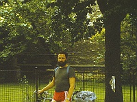 EBI 1987 Sir 001  Kladno 4. 7. 1987. Zdeněk Štorek před odjezdem na Ebicykl