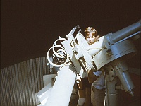 EBI 1987 Sir 014  Hvězdárna Teplice. První etapa 5. 7. 1987. V zákrytu za dalekohledem Libor Malý