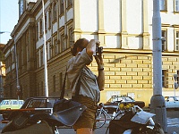 EBI 1987 Sir 037  Praha Pohořelec - setkání u sousoší Tycho Brahe - Johannes Kepler. Druhá etapa 6. 7. 1987. Olda Navrátil