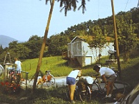 EBI 1988 Sir 037  Pátek 8. 7. 1988 hvězdárna Rožňava. Předstartovní příprava bicyklů