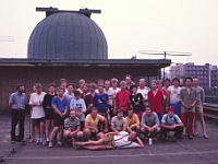 EBI 1989 Sir 075  Čtvrtá etapa středa 12. 7. 1989. Ebicyklisté na terase hvězdárny v Českém Těšíně