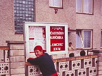 EBI 1989 Sir 085  Šestá etapa pátek 14. 7. 1989. Hvězdárna Kysucké Nové Mesto vítá Ebicykl – Petr Štorek