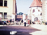 Ebi 1992 Paedr 014  13.7.1992 nádvoří zámku v Telči