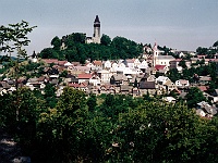 Ebi 1995 Paedr 024  11.8.1995 Štramberk - pohled o křižovatky na Kopřivnice