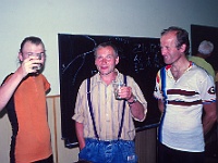 EBI 1995 Sir 027  Sobota 12. 8. 1995 - Sloupnice - zakončení Ebicyklu 1995. Martin Štědroň (poprvé na Ebicyklu), Josef Bartoška, Zdeněk Soldát