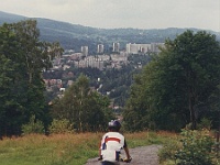 Ebi 1996 Roman 07  Před Tanvaldem (na kole Víťa Krejčí)
