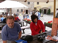 Ebi 2007 Sirka 001  Ilona a Sir na kávě v Českém Krumlově