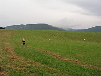 Ebi 2008 Riha 117  Cyklisté roztroušeni po poli.