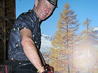 Ebi 2012 Riha 074  Muzeum cyklistiky – Eddy na vysokém kole v alpské krajině.