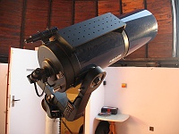Ebi 2012 Hom 056  Dalekohled Schmidt-Cassegrain 355/3556 mm pod kopulí hvězdárny ve Veselí nad Moravou