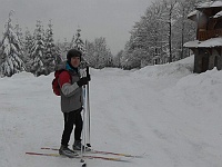 SKI 2013 Ottakar L 02  Návrat z Kohútky na Papajské sedlo vyžadoval buď řetězy a nebo sjezdařskou helmu !!!