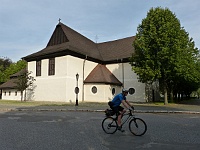 EBI 2014 Mirek 046  Projíždíme kolem artikulárního kostela, Kežmarok - pondělí, 4. srpna