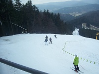 SKI 2014 Eddy 020  Hlavní sjezdovka z vyhlídky na Kohútce