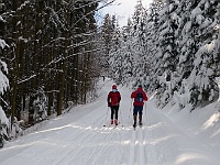 SKI 2015 Mirek 011  Cesta zpět na Pustevny (Hejtman a Ilona) - čtvrtek, 5. února