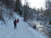 SKI 2015 Mirek 032  Okolo Vsetínské Bečvy (Hejtman, Hanka Cábová) - pátek, 6. února