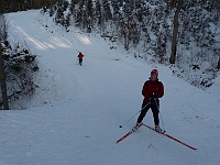 SKI 2015 Mirek 034  Ilona po úspěšném zdolání sjezdu - pátek, 6. února