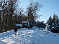 SKI 2015 Mirek 065  Martin vyjíždí od Portáše jako první - sobota, 7. února