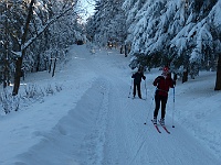 SKI 2015 Mirek 067  Cesta zpět na Kohútku (Rosťa, Ilona) - sobota, 7. února