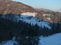 SKI 2015 Mirek 069  Večerní nálada při dojezdu na Papajské sedlo - sobota, 7. února