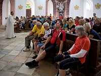 Ebi 2016 Roman 173  Zelená hora, kostel sv. J. Nepomuckého - páter Mgr. Vladimír Záleský provází (nejen) Ebicykl