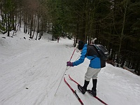 SKI 2016 Mirek 004  Je to opravdu jarní firn (Kolasára, vzadu Ottakarka) - čtvrtek, 18. února