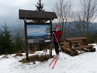 SKI 2016 Mirek 010  Odpočívadlo u kterého se obvykle fotíme je 5 km od Pusteven (Ottakarka) - čtvrtek, 18. února