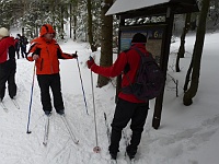 SKI 2016 Mirek 043  Nedaleko se nachází partyzánský bunkr ( Iljušin, Kája) - sobota, 20. února