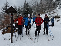 SKI 2016 Mirek 046  Konečně jedeme dále (Iljušin, Karin, Luděk vzadu, Kája, Jája) - sobota, 20. února