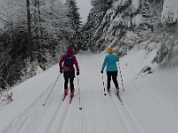 Ski 2018 Mirek 04  Sněhu je dost a stopa je upravená (Ilona, Dana) - čtvrtek, 22. února