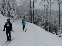 Ski 2018 Mirek 05  Stopa okolo Zmrzlého (Láďa, Dana, Ilona) - čtvrtek, 22. února