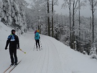 Ski 2018 Mirek 05  Stopa okolo Zmrzlého (Láďa, Dana, Ilona) - čtvrtek, 22. února