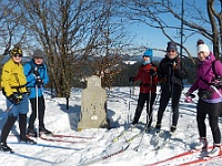 SKI 2019 Mirek 011  Vrcholové foto (Linda, Bohouš, Plškovi, Ilona) - čtvrtek, 7. února