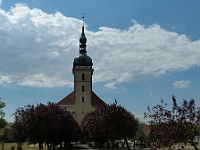 EBI 2022 Mirek 205  Monumentalita kostela vynikne ve srovnání se stromy. – středa, 10. srpna