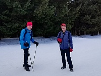 Ski 2022 Mirek 012  Vyrážíme směr Radhošť (Bohouš, Mirek) - pátek, 25. února