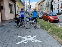 EBI 2023 Mirek 003  V Kroměříži se na cyklostezce objeví najednou zákaz jízdy na kole. (Láďa, Martin) - sobota, 22. července
