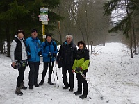 Ski 2023 Mirek 034  Papajské sedlo dobyto (Linda, Rosťa, Bohouš, Jura, Radka). - sobota, 18. února
