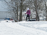 SKI 2026 Mirek 016  Ilona ve stoupání za Horním Polubným. - pátek, 20. února