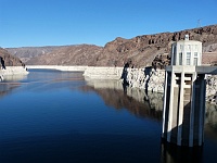 EBIZONA 2013 Mirek 098  Hoover Dam, Přehradní jezero není úplně naplněné – sobota, 19. října