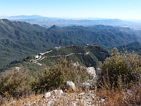 EBIZONA 2013 Mirek 562  Mt. Hopkins, Pohled z vrcholku na níže položené observatoře - pátek, 1. listopadu