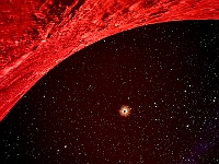 90narJG JK 2026 Mirek 077  Ukázka co dovede planetárium – Slunce a Země při pohledu od Měsíce v okamžiku zatmění Měsíce na Zemi. - sobota, 21. března