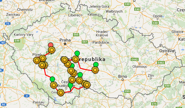 Trasa 24. ročníku - kliknutím si zobrazíte mapu v Google mapách