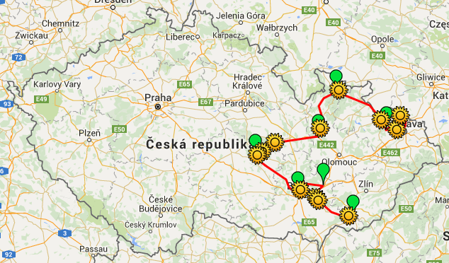 Trasa 26. ročníku - kliknutím si zobrazíte mapu v Google mapách