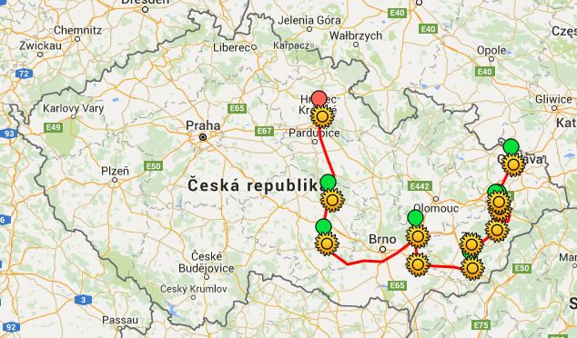 Trasa 3. ročníku - kliknutím si zobrazíte mapu v Google mapách